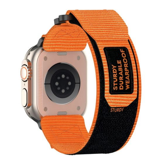 TopQ  Nylonový remienok pre Apple Watch 38-40-41 Design 4 oranžový