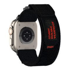 TopQ  Nylonový remienok pre Apple Watch 38-40-41 Design 4 čierny