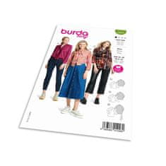 Burda Strih Burda 5873 - Blúzka s viazačkou