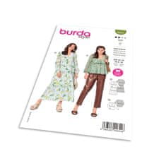 Burda Strih Burda 6023 - Naberané maxi šaty, blúzka