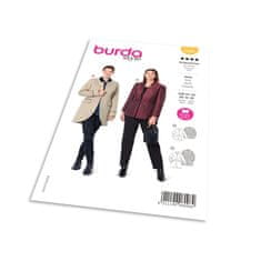 Burda Strih Burda 6096 - Sako peplum pre plnoštíhle dlhé sako