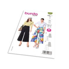 Burda Strih Burda 6032 - Nohavice so širokými nohavicami, dvojvrstvové nohavice