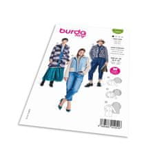 Burda Strih Burda 5855 - Rovný kabát, plyšová bunda