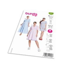 Burda Strih Burda 5803 - Zavinovacie šaty s gumou v páse, blúzkové šaty