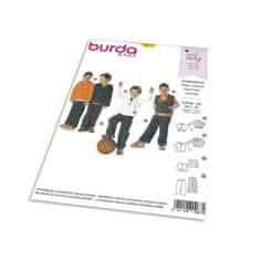 Burda Strih Burda 9672 - Mikina, mikina s kapucňou, vestička, tepláky