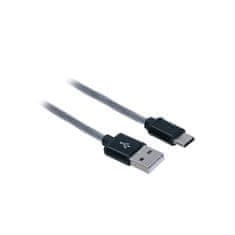 Solight USB-C kábel, USB 2.0 A konektor - USB-C 3.1 konektor, blister, 2m