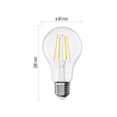 EMOS LED žiarovka Filament A60 / E27 / 5,9 W (60 W) / 806 lm / Teplá biela