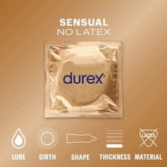 Pasante Durex Sensual No Latex (20 ks), kondómy bez latexu pre prirodzený pocit