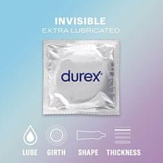 Pasante Durex Invisible Extra Lubricated (20 ks), ultra tenké kondómy