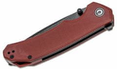 Civilight C2023B Brazen vreckový nôž 8,8 cm, Tanto, Black Stonewash, burgundy červená, G10