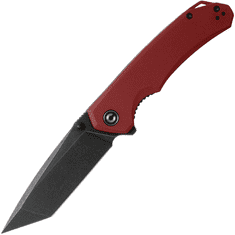 Civilight C2023B Brazen vreckový nôž 8,8 cm, Tanto, Black Stonewash, burgundy červená, G10