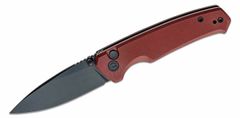 Civilight C20076-2 Altus vreckový nôž 7,6 cm, Black Stonewash, burgundy červená, G10