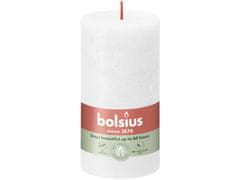 Bolsius Rustic Shine Valec 68x130mm Cloudy White, biela sviečka