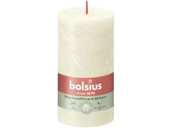 Bolsius Rustic Shine Valec 68x130mm Soft Pearl, krémová sviečka