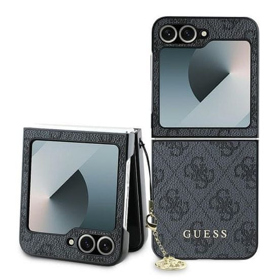 Guess Originálny zadný kryt 4G Charm GUHCZF6GF4GGR pre Samsung Galaxy Z Flip 6 čierny