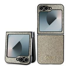 Guess Originálny zadný kryt 4G Glitter Script GUHCZF6HGGSHD pre Samsung Galaxy Z Flip 6 zlatý