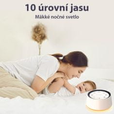 VIVVA® Zvukový prehrávač s bielym šumom s 30 zvukmi, relaxačné zvuky, nočné svetlo | SOUNDMAC