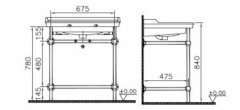 Vitra RICORDI/Valarte umývadlo 80cm 7802-003-0001 - Vitra