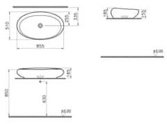 Vitra ISTANBUL umýv. misa 85,5x51x18,5cm+sifón 4446-403-0016 - Vitra