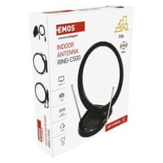 EMOS Anténa izbová CITY RING–C500, DVB-T2, DAB, filter LTE/4G/5G