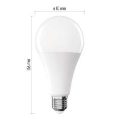 EMOS LED žiarovka Classic A80 / E27 / 20 W (150 W) / 2452 lm / Neutrálna biela