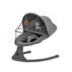 Kinderkraft Lehátko pohupujúce s melódiou 2v1 Lumi, do 9 kg, Premium Dark Grey