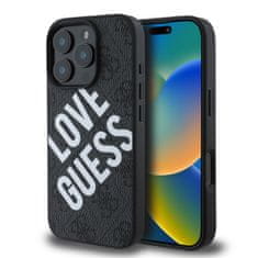 Guess Zadný kryt PU Leather 4G Big Love Logo MagSafe pre iPhone 16 Pro Black