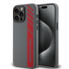 AMG Zadný kryt Liquid Silicone Vertical Logo MagSafe pre iPhone 15 Pro Max Grey