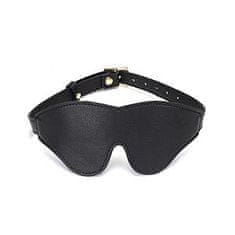 Liebe Seele Liebe Seele Dark Secret Blindfold (Black), kožená maska na oči