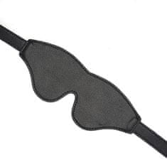 Liebe Seele Liebe Seele Dark Secret Blindfold (Black), kožená maska na oči