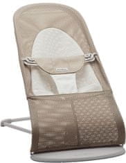 Babybjörn BABYBJÖRN Lehátko Balance Soft Grey Beige/White mesh, svetlá šedá konštrukcia