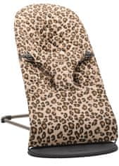 Babybjörn BABYBJÖRN Lehátko Bliss Beige Leopard print cotton, tmavá šedá konštrukcia