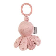 Nattou Chobotnička vibračná na C krúžku dusty pink 20 cm Lapidou