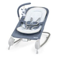 Ingenuity Lehátko masážne vibrujúce s melódiou Happy Belly Rock-to-Bounce – Chambray 0m+ do 9kg