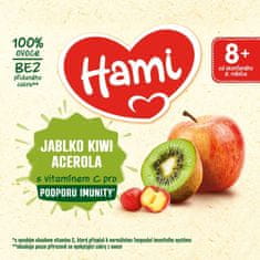 Hami Príkrm ovocný 100% ovocie jablko kivi acerola 400g