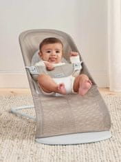 Babybjörn BABYBJÖRN Lehátko Balance Soft Grey Beige/White mesh, svetlá šedá konštrukcia