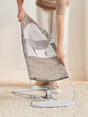 Babybjörn BABYBJÖRN Lehátko Balance Soft Grey Beige/White mesh, svetlá šedá konštrukcia