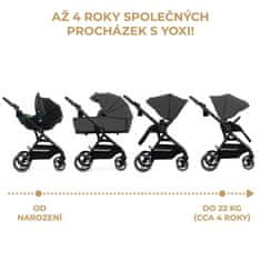 FEEDO KINDERKRAFT SELECT Kočík kombinovaný Yoxi 2v1 Moonlight Grey