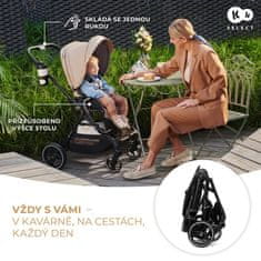 FEEDO KINDERKRAFT SELECT Kočík kombinovaný Yoxi 2v1 Pure Black