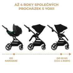 FEEDO KINDERKRAFT SELECT Kočík športový Yoxi Pure Black