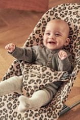 Babybjörn BABYBJÖRN Lehátko Bliss Beige Leopard print cotton, tmavá šedá konštrukcia