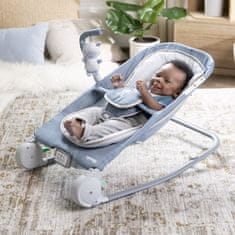 Ingenuity Lehátko masážne vibrujúce s melódiou Happy Belly Rock-to-Bounce – Chambray 0m+ do 9kg