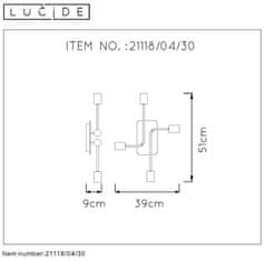 LUCIDE SPIDER Black 4xE27