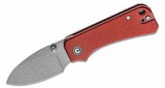 Civilight C19068S-6 Baby Banter vreckový nôž 5,9 cm, Stonewash, červená burgundy, G10