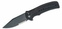 Civilight C20038E-1 Cogent Half Serrated vreckový nôž 8,8 cm, Black Stonewash, čierna, G10