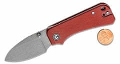 Civilight C19068S-6 Baby Banter vreckový nôž 5,9 cm, Stonewash, červená burgundy, G10