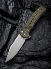 Civilight C20038D-5 Cogent vreckový nôž 8,8 cm, Bead Blasted, zelená, Micarta