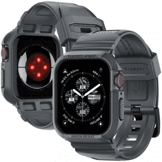 Spigen PUZDRO SPIGEN RUGGED ARMOR PRO PRE APPLE WATCH 4/5/6/7/8/9/SE (44/45 MM) - TMAVOSIVÉ