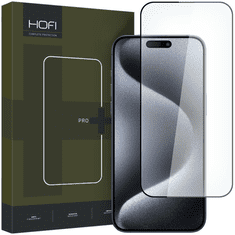 Hofi TVRDENÉ SKLO HOFI GLASS PRO+ IPHONE 15 PRO ČIERNE