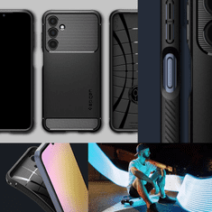 Spigen PUZDRO SPIGEN RUGGED ARMOR PRE SAMSUNG GALAXY A25 5G - MATNÁ ČIERNA